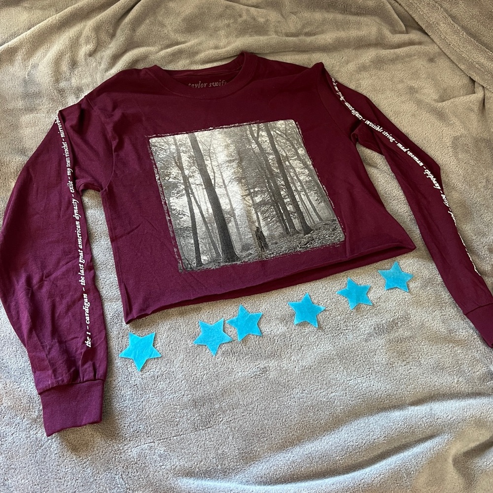 Taylor Swift Folklore In The Trees Long Sleeve Cr… - image 2